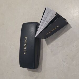 Versace Black Glasses Sunglasses Case W/Certificate of Authentication